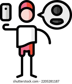 community manager isolated design element stock illustration. Vector on a white background