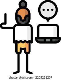 ilustración de material de elemento de diseño aislado de community manager. Vector de fondo blanco