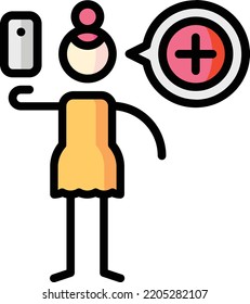 community manager isolated design element stock illustration. Vector on a white background