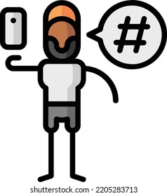 ilustración de material de elemento de diseño aislado de community manager. Vector de fondo blanco