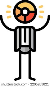 community manager isolated design element stock illustration. Vector on a white background