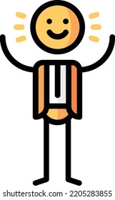community manager isolated design element stock illustration. Vector on a white background