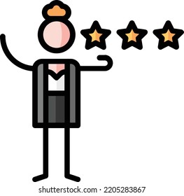 community manager isolated design element stock illustration. Vector on a white background