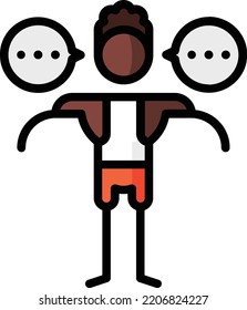 ilustración de material de elemento de diseño aislado de community manager. Vector de fondo blanco