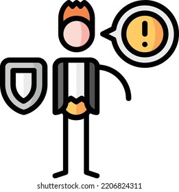 community manager isolated design element stock illustration. Vector on a white background