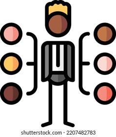 ilustración de material de elemento de diseño aislado de community manager. Vector de fondo blanco