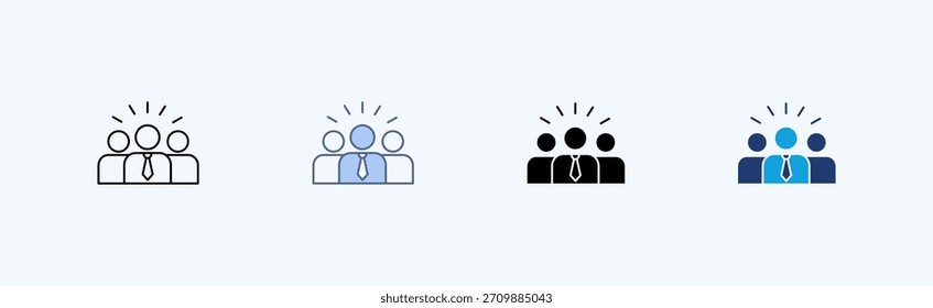 Comunidad Icono múltiple Vector de ilustración