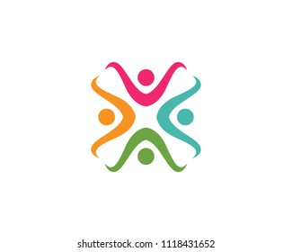 Community, network and icon design template