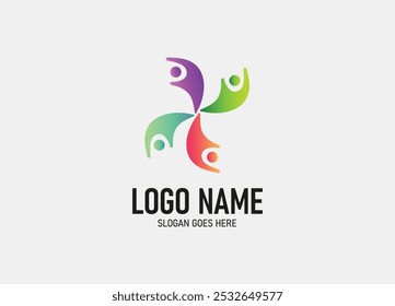 Community Network Logo, Community Care Logo Vector Template Design