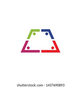 Community and network logo design vector template