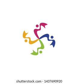 Community and network logo design vector template