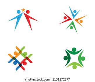 Community, network and social design template.