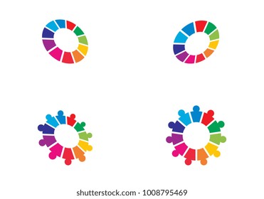 Community, network and social icon design template.