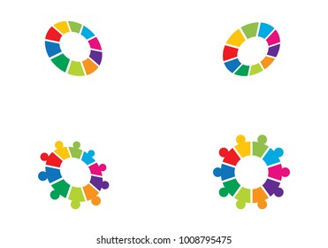 Community, network and social icon design template.