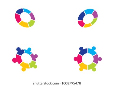 Community, network and social icon design template.