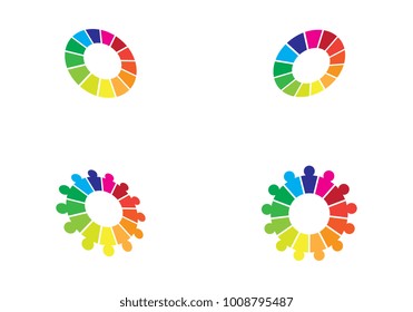 Community, network and social icon design template.