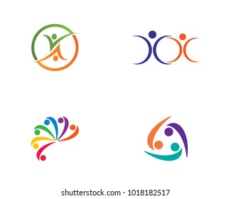 Community, network and social icon design template.