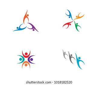 Community, network and social icon design template.