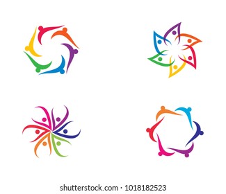 Community, network and social icon design template.