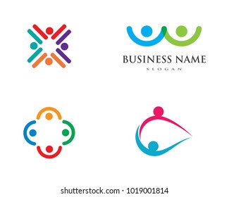 Community, network and social icon design template.