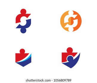 Community, network and social icon design template