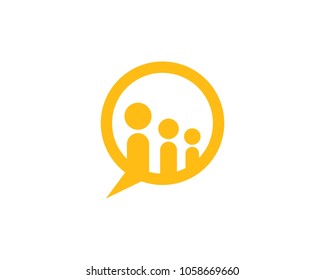 Community, network and social icon design template