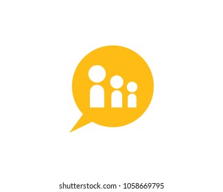 Community, network and social icon design template