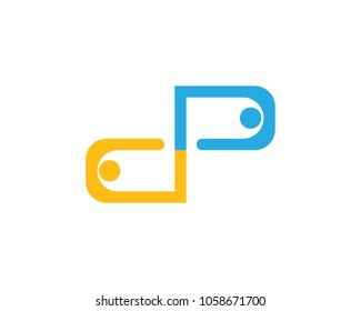 Community, network and social icon design template