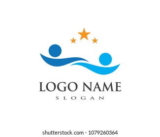 Community, network and social icon design template