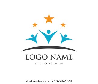 Community, network and social icon design template