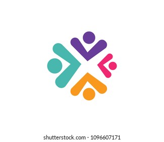 Community, network and social icon design template