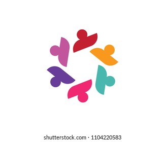 Community, network and social icon design template