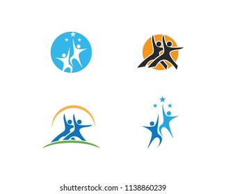 Community, network and social icon design template