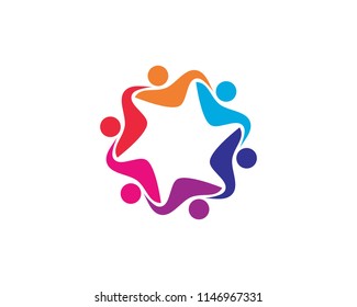 Community, network and social icon design template
