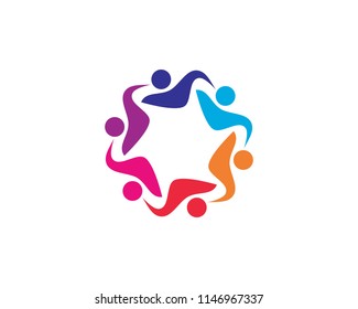 Community, network and social icon design template