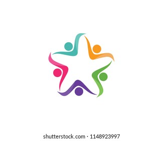 Community, network and social icon design template