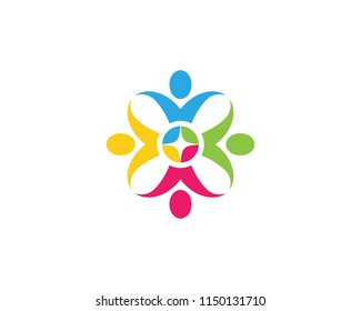 Community, network and social icon design template