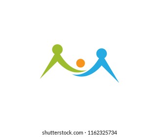 Community, network and social icon design template