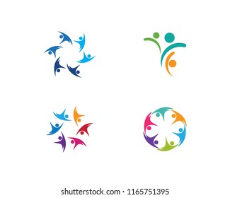 Community, network and social icon design template