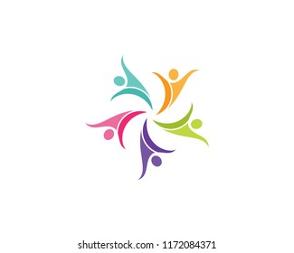 Community, network and social icon design template
