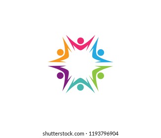 Community, network and social icon design template