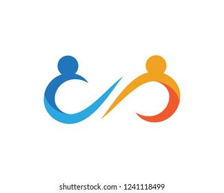 Community, network and social icon design template