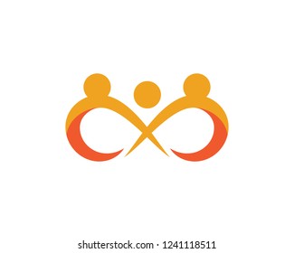 Community, network and social icon design template