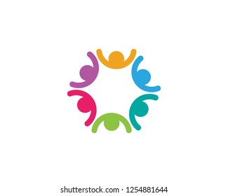 Community, network and social icon design template