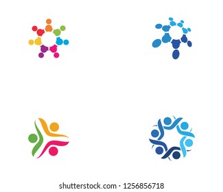 Community, network and social icon design template