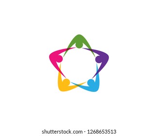 Community, network and social icon design template
