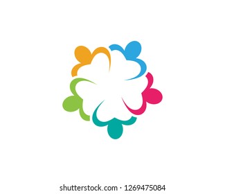 Community, network and social icon design template