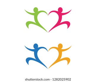 Community, network and social icon design template