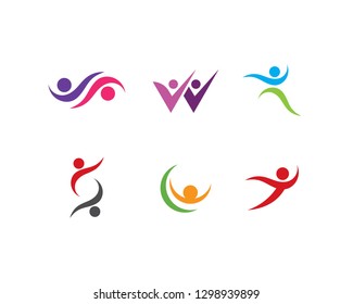 Community, network and social icon design template