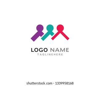 Community, network and social icon design template